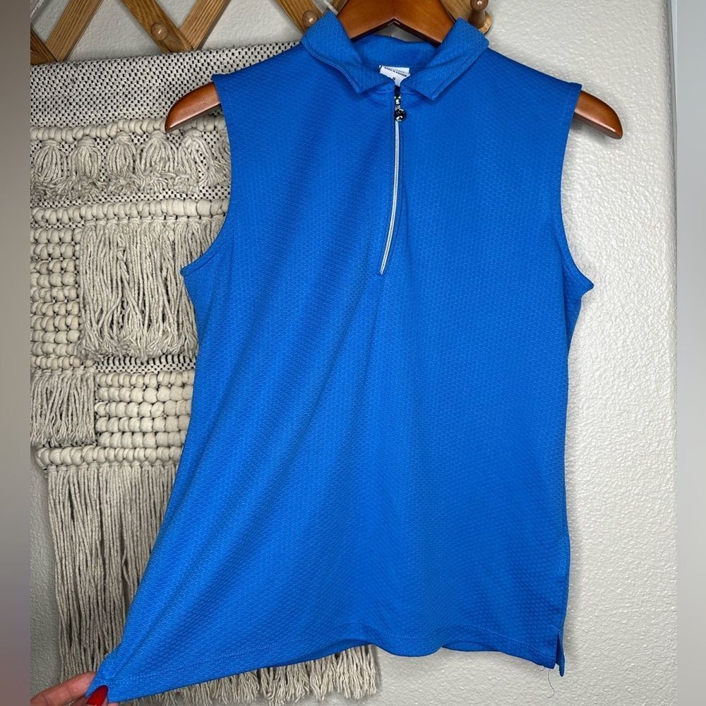 Daily Sports Peoria Sleeveless Polo in Blue